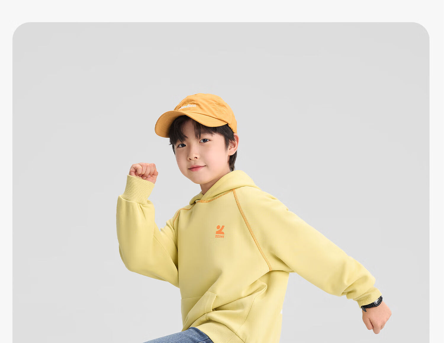 Zuo Xi Kids Children's Sweatshirt 2026 Spring New Boys Jacket Boys Sportswear Top Trendy Light Gray 150 28